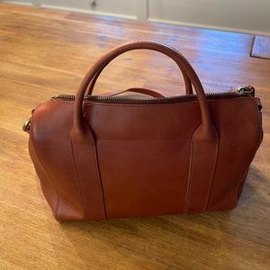 Madewell Prague Satchel in English Saddle